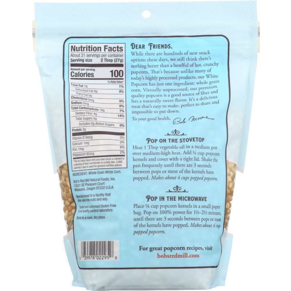 BOB'S RED MILL: White Popcorn, 30 oz
