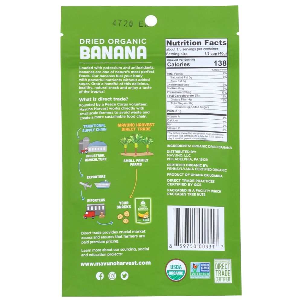 MAVUNO HARVEST: Organic Dried Banana - Natural & Vegan | Gluten-Free