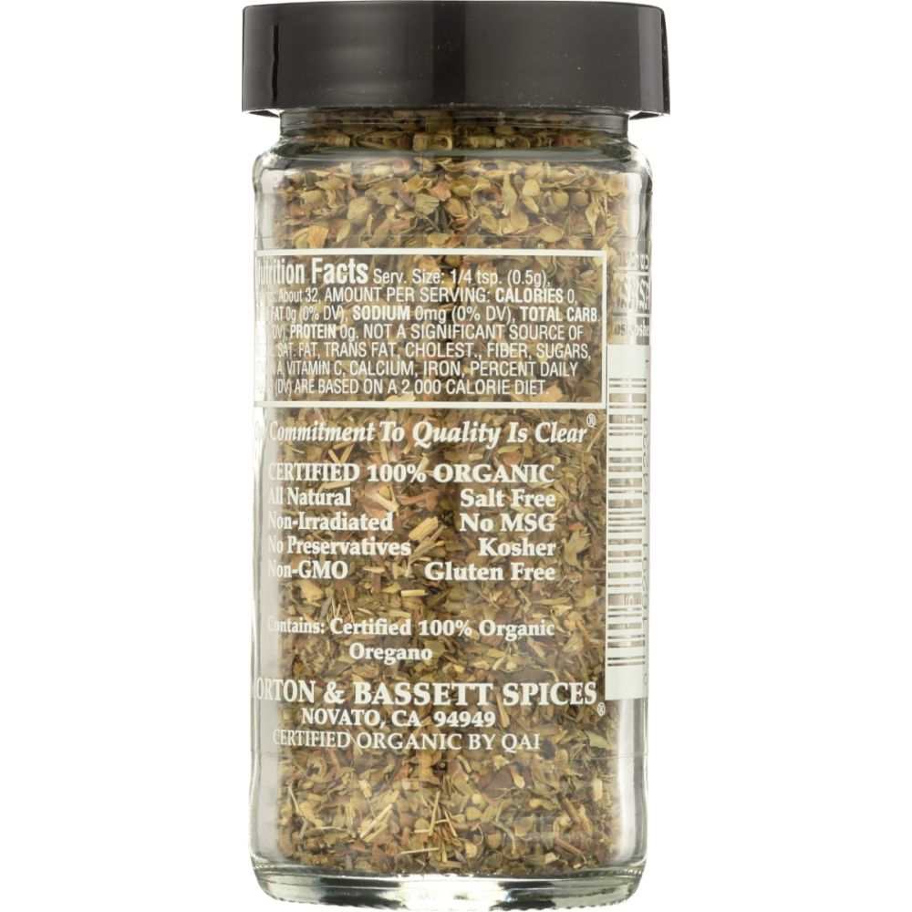 MORTON & BASSETT Oregano Organic - Fresh & Aromatic Spice for Cooking 0.6oz