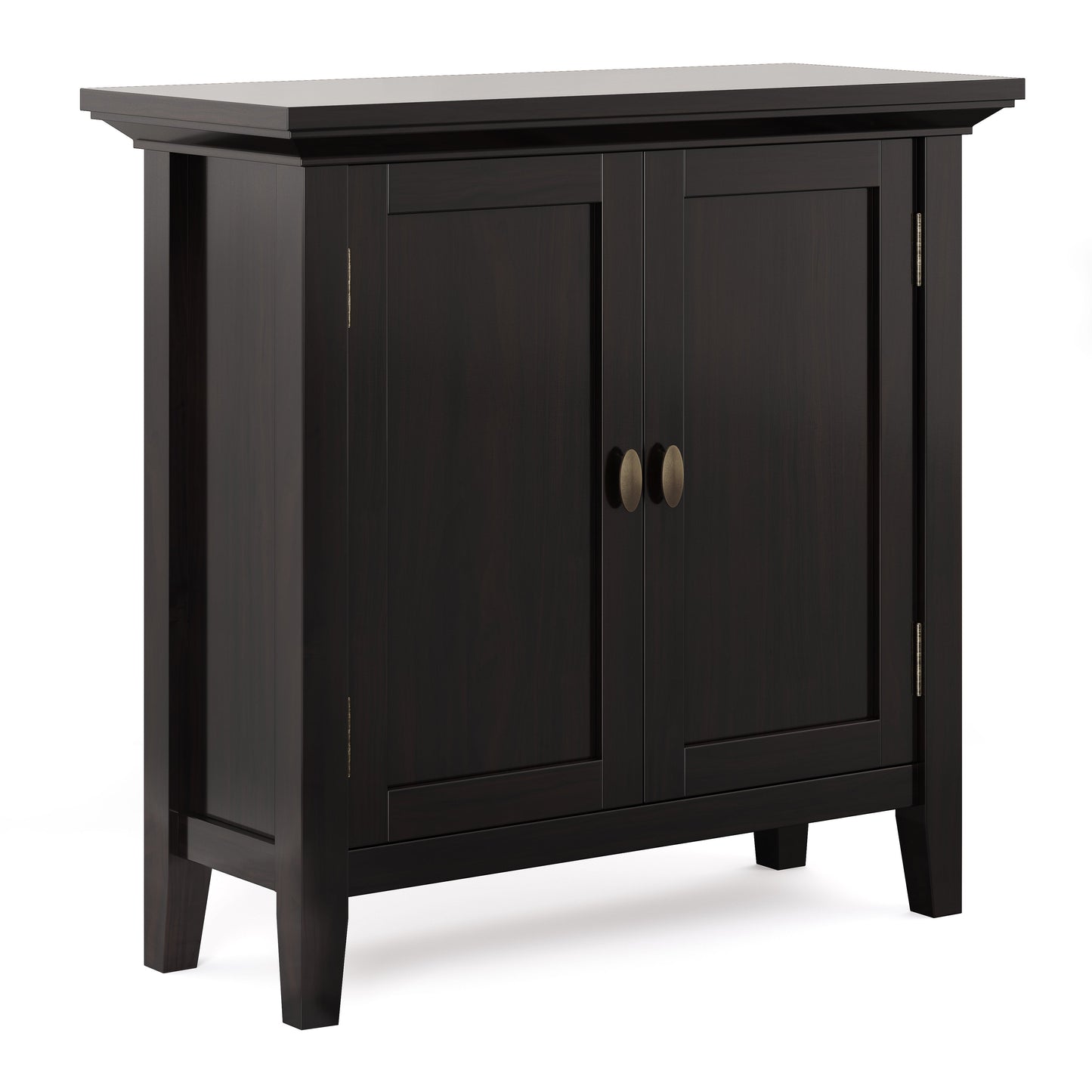 Redmond 32 Inch Wide Solid Wood Low Storage Cabinet in Hickory