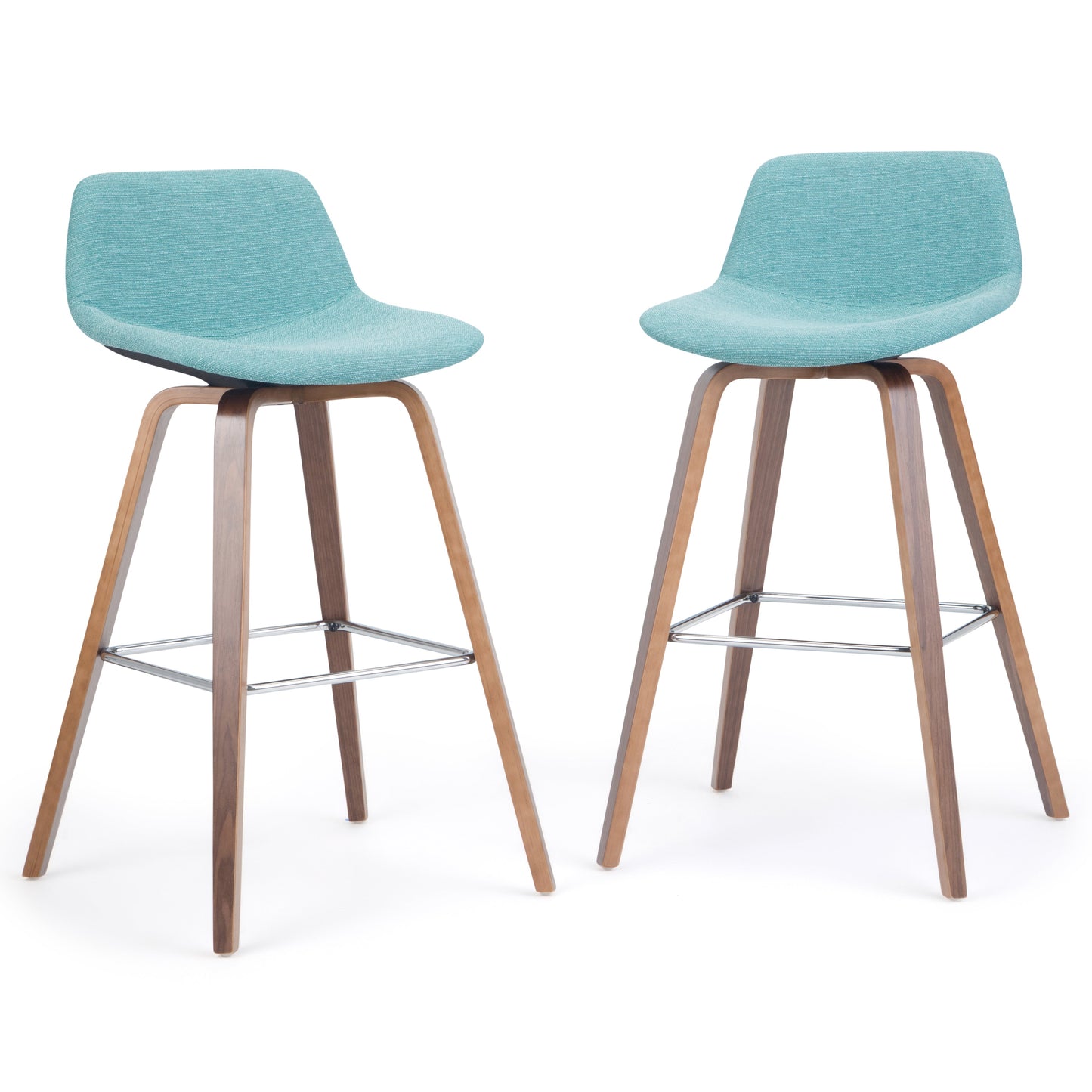 Randolph 28 Inch Seat Height Bentwood Counter/Bar Height Stool in Aqua