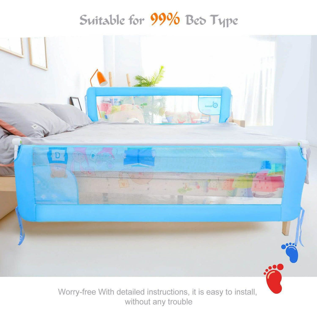 Odoland 180cm 71" Safety Bed Rail Anti Falling Guard Foldable Baby Child Toddler