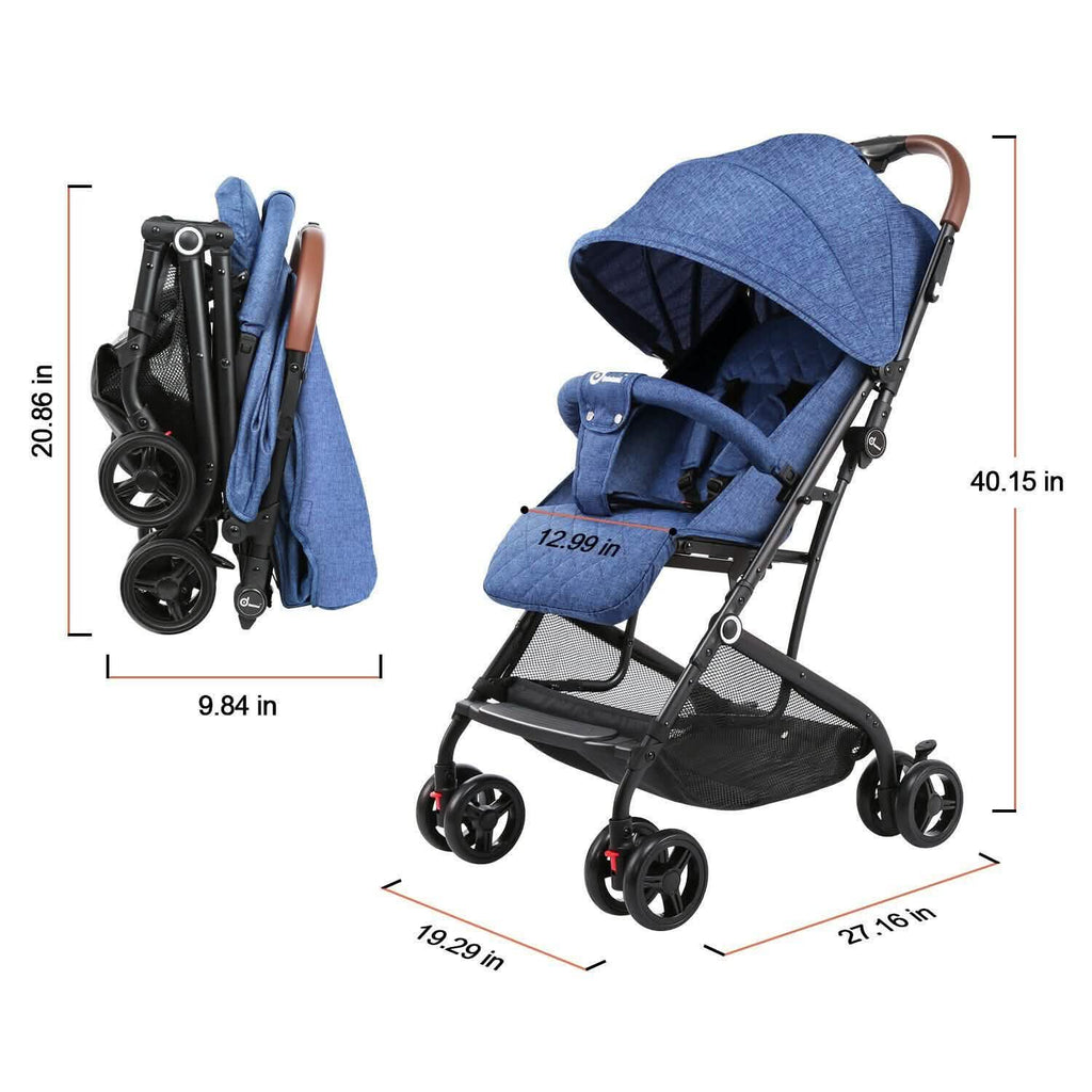 Poussette parapluie pliable Odoland pour bébé, poussette de voyage légère