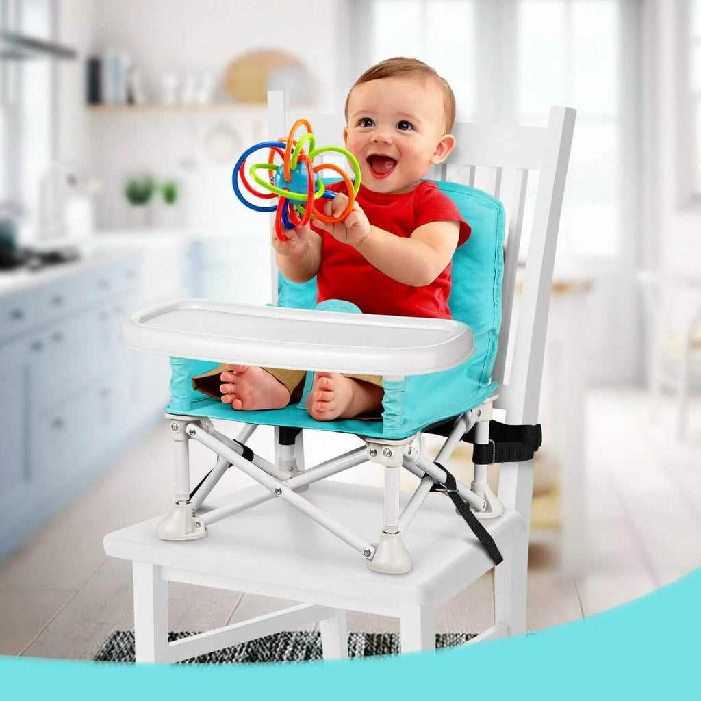 Chaise Haute Pliante Portable de Voyage ODOLAND Siège Rehausseur avec Plateau pour Bébé et Nourrisson
