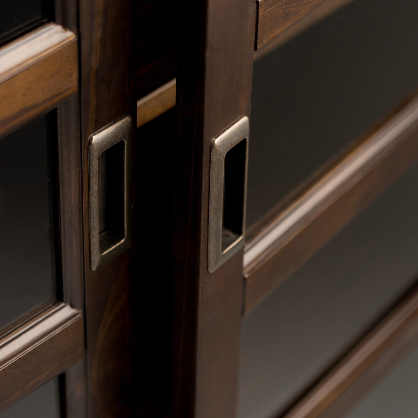 Burlington 40 Inch Wide Solid Wood Medium Storage Cabinet in Mahogany