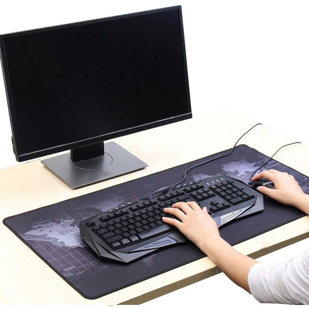 Tapis de souris pour le gaming et le bureau, couverture complète du bureau, carte du monde antique