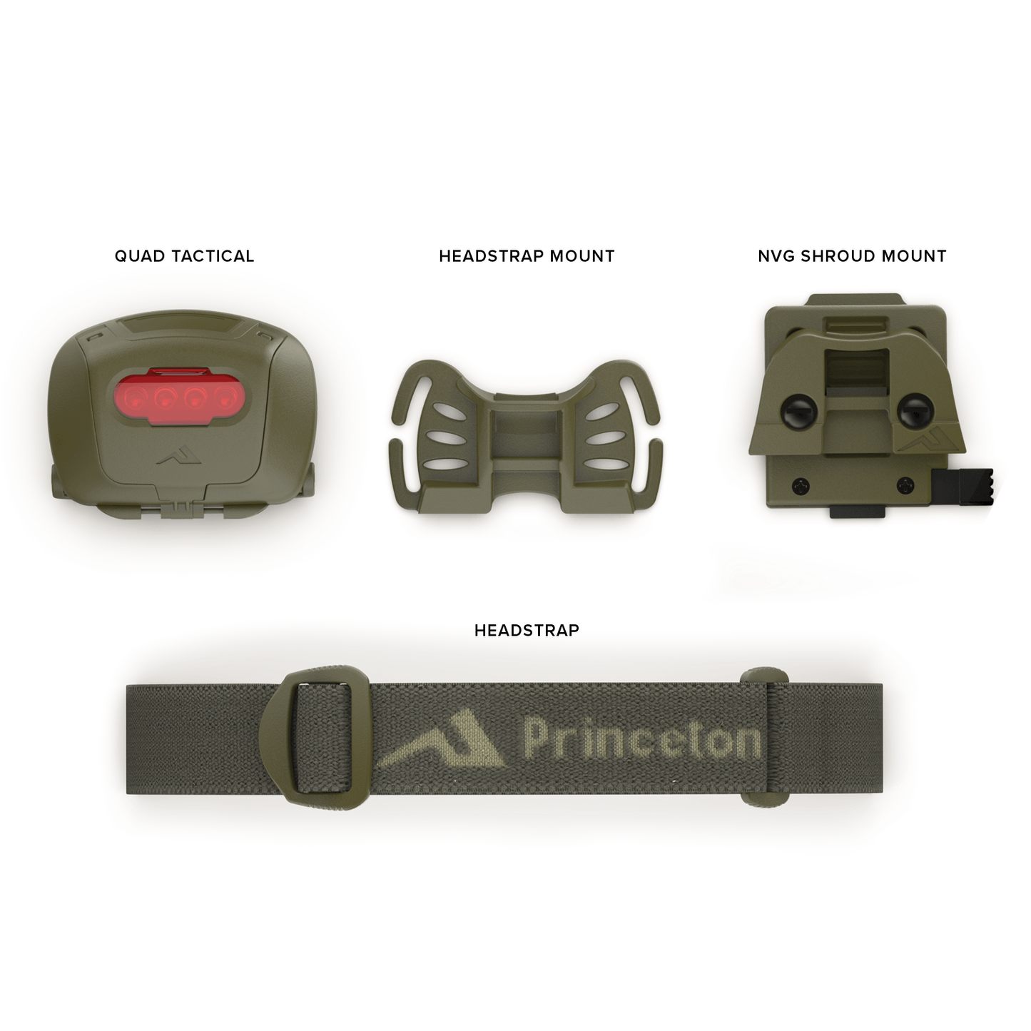 Princeton Tec Quad Tactical MPLS - 78 Lumens Headlamp - Made in USA