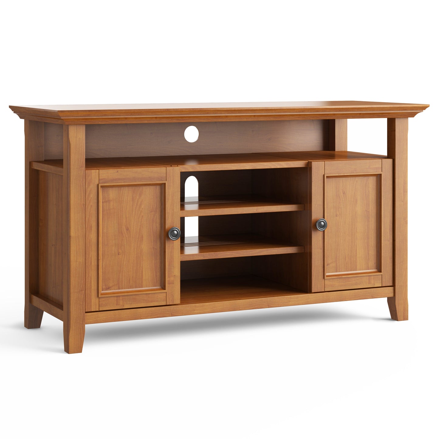 Amherst 54 Inch Wide Solid Wood TV Stand in Light Golden