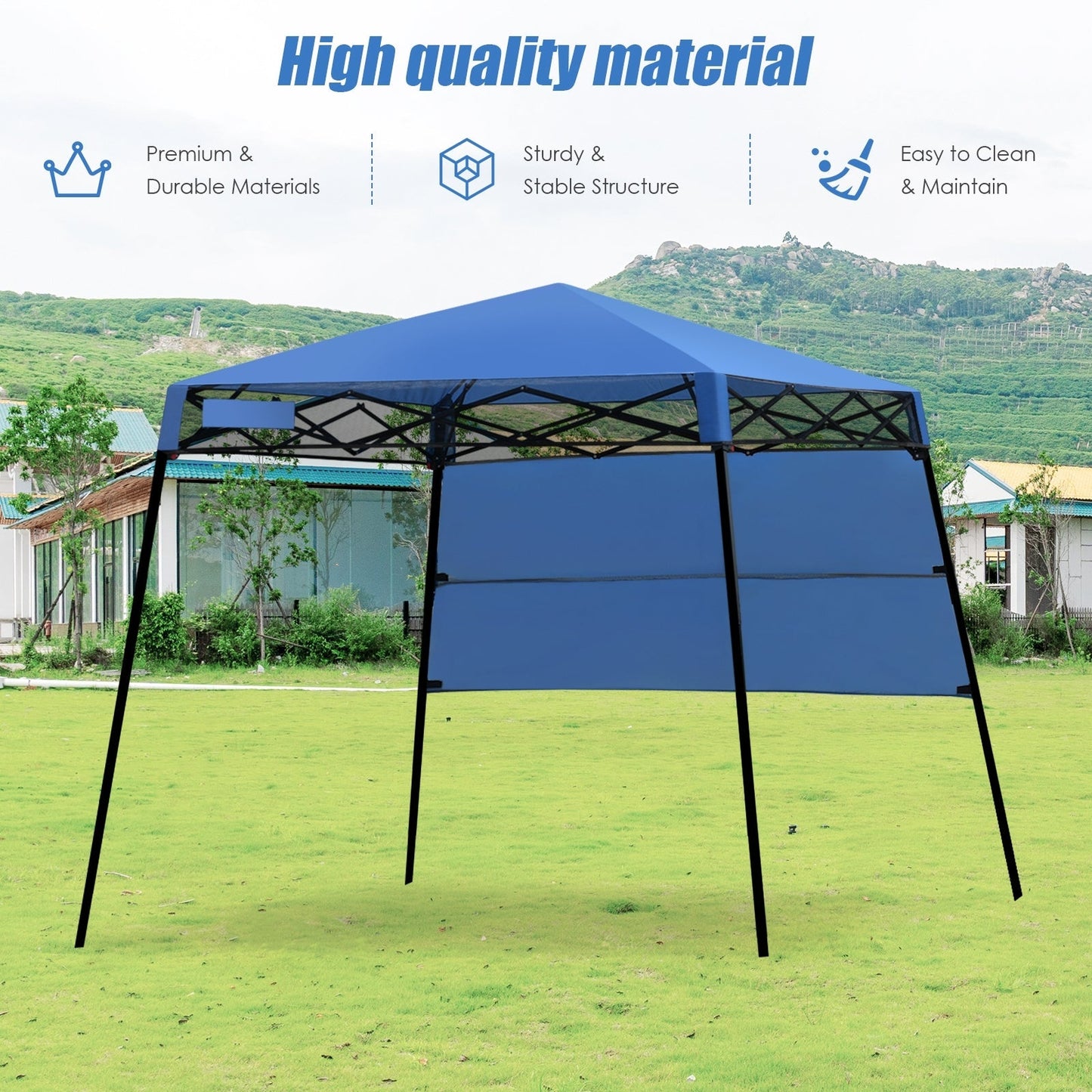 7 x 7 Feet Sland Adjustable Portable Canopy Tent with Backpack
