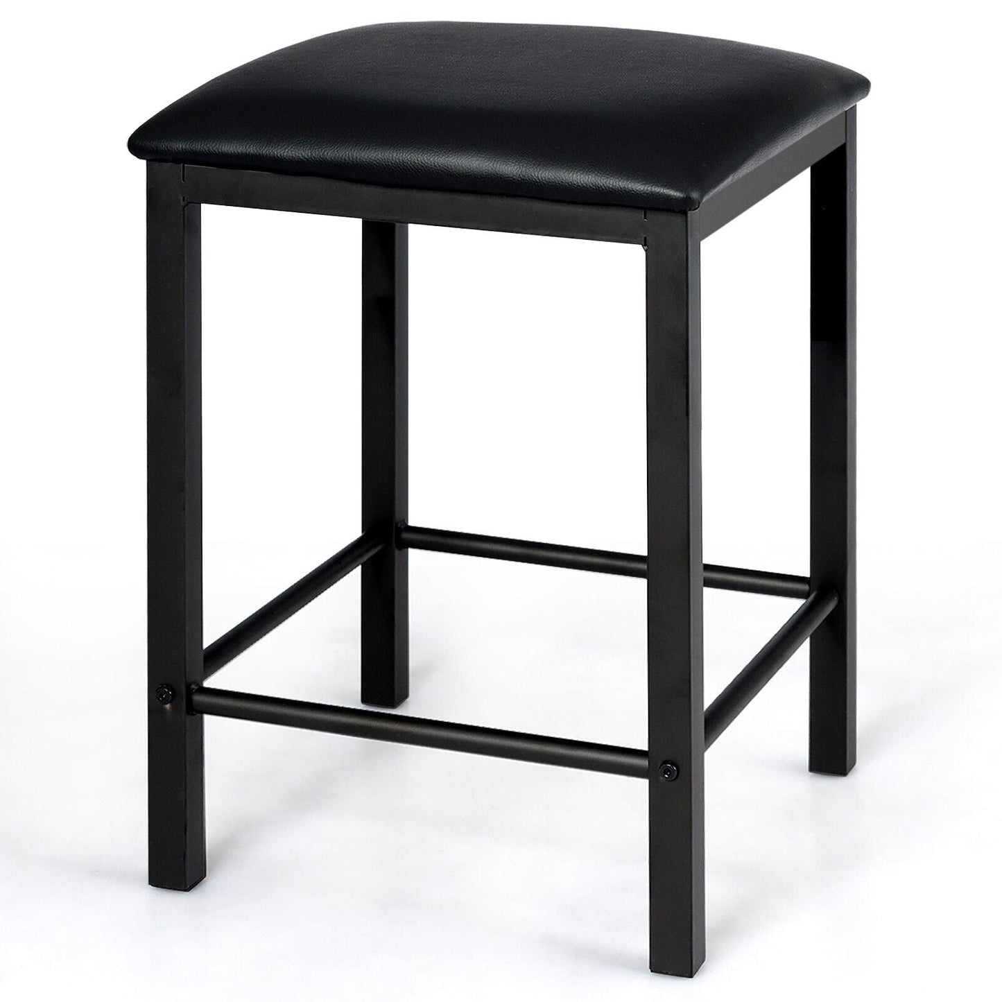 3 Piece Counter Height Dining Set Faux Marble Table