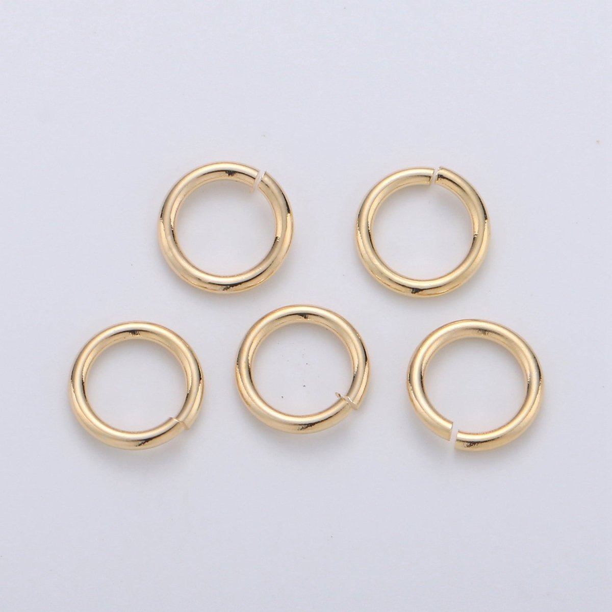 Open Jump Ring Real Gold Plated Jump Ring 5mm 6mm 7mm 8mm 10mm with 18 gauge / 1mm thickness for Jewelry Supply Component 10gram