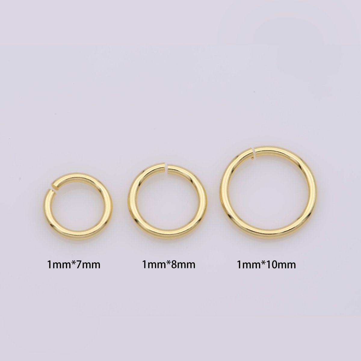 Open Jump Ring Real Gold Plated Jump Ring 5mm 6mm 7mm 8mm 10mm with 18 gauge / 1mm thickness for Jewelry Supply Component 10gram