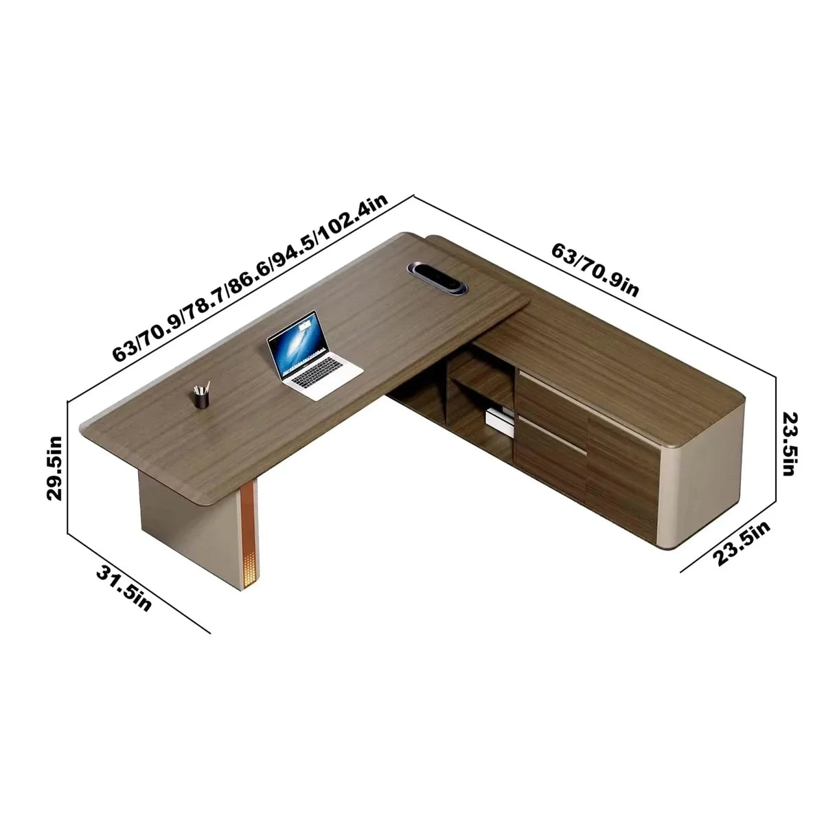 Oxley · Modern L-Shaped Executive Desk