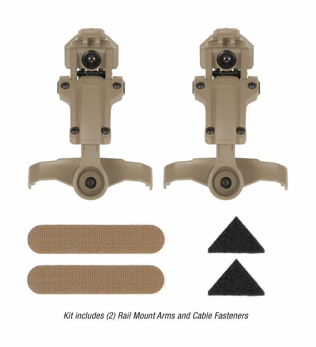 Ops-Core AMP Arms - Vented & Fixed Rail Mounts - Instant Heat Dump & NVG Balance