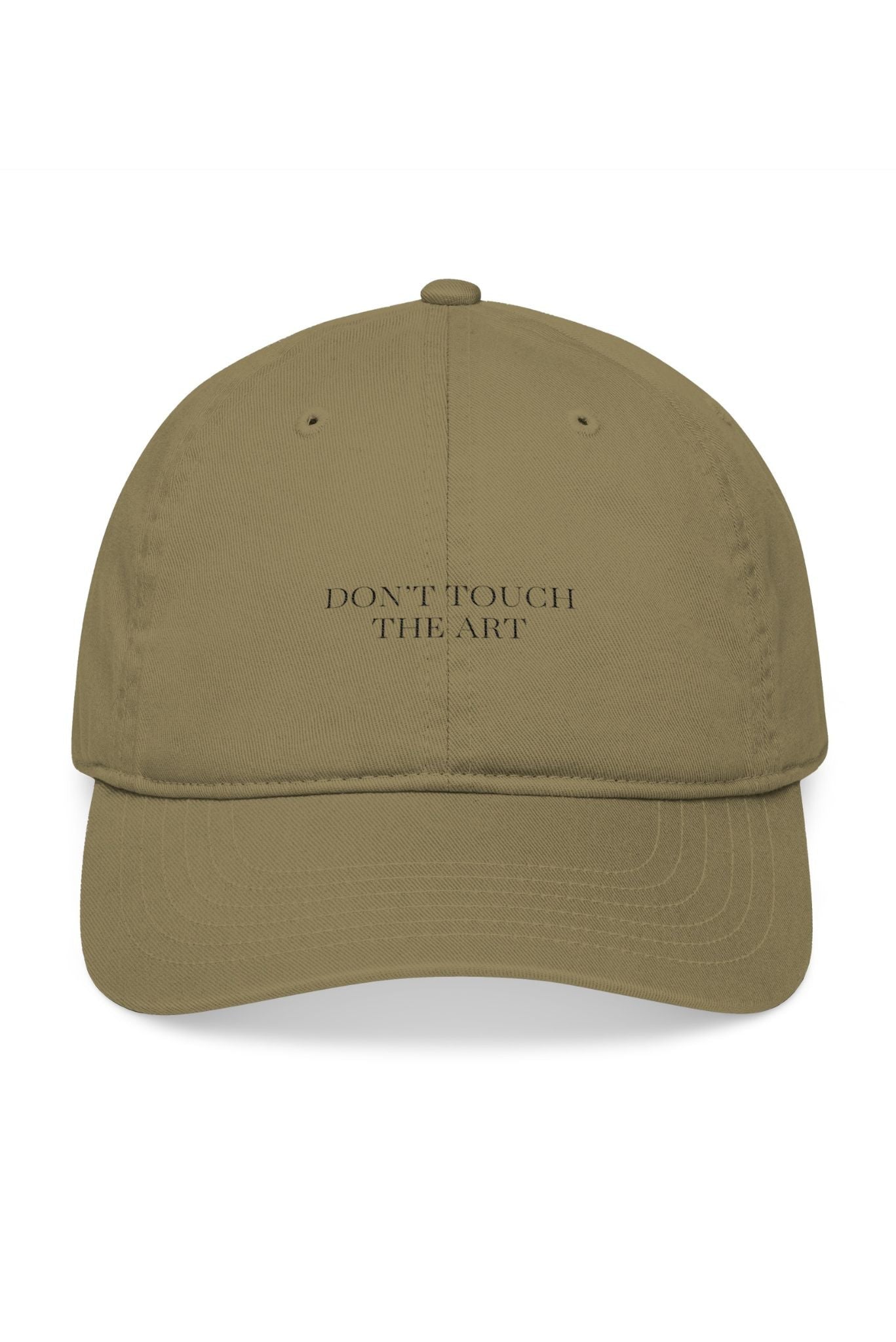 Organic Cotton  Don't Touch The Art Embroidered Baseball Cap