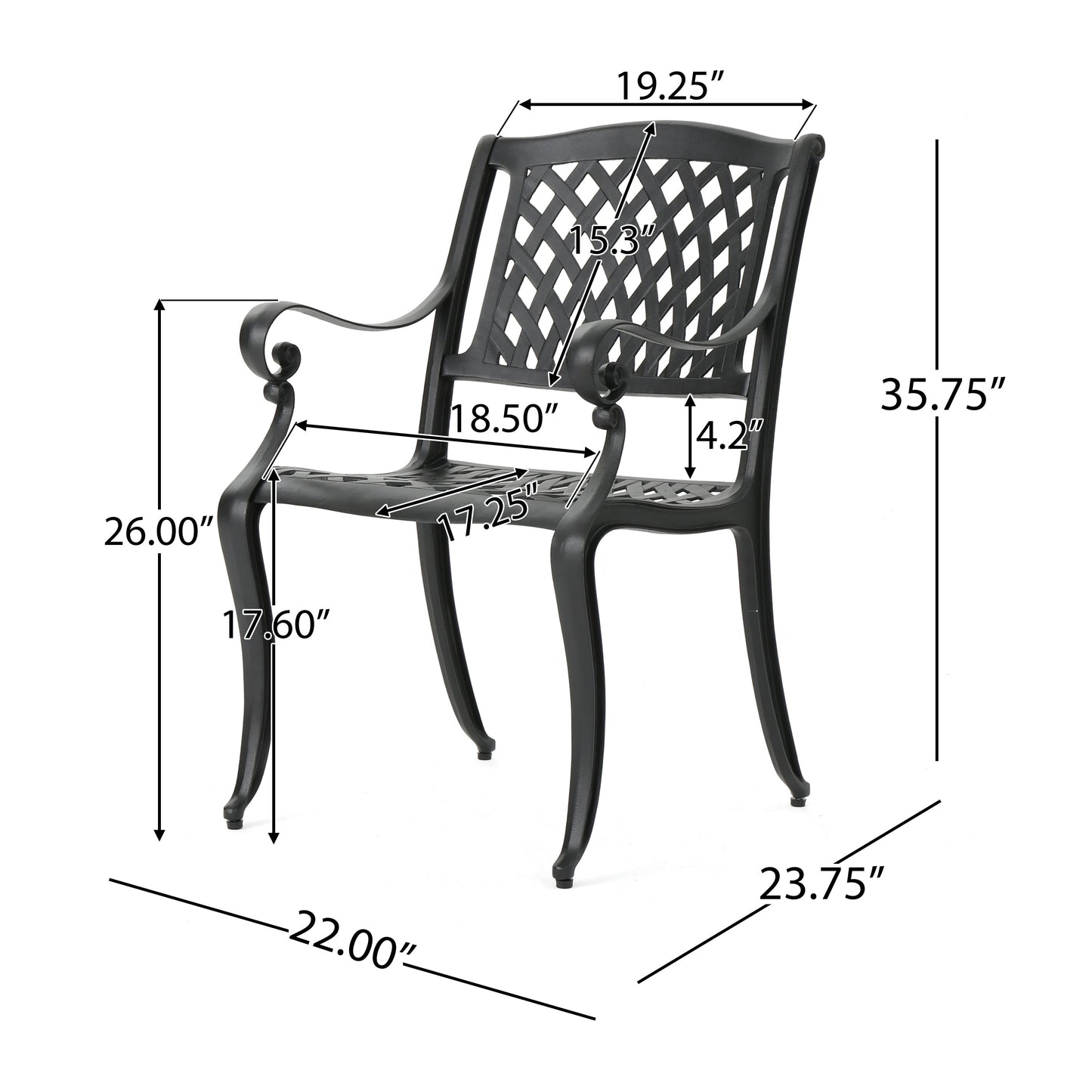 Cayman Arch Mesh I Chair Set of 2