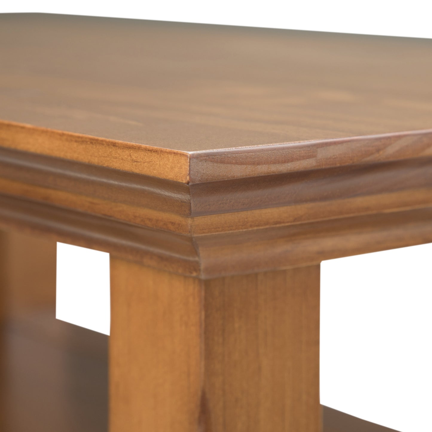 Acadian Solid Wood Narrow Side Table in Light Golden