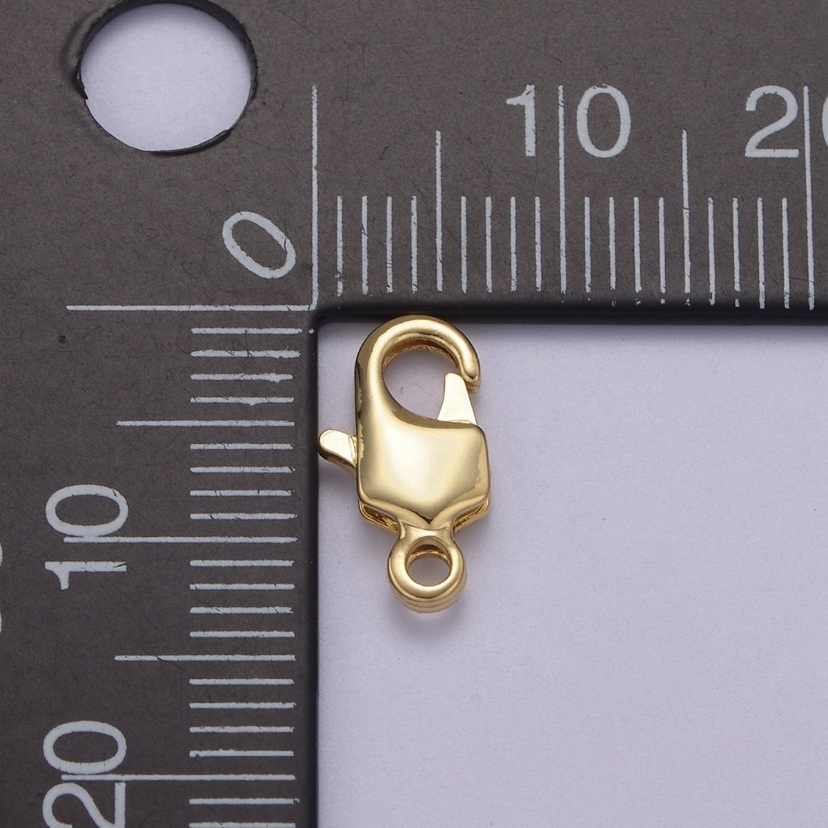 24K Gold Filled 12.5mm x 7mm Rectangular Lobster Clasps Closure Findings  L-636
