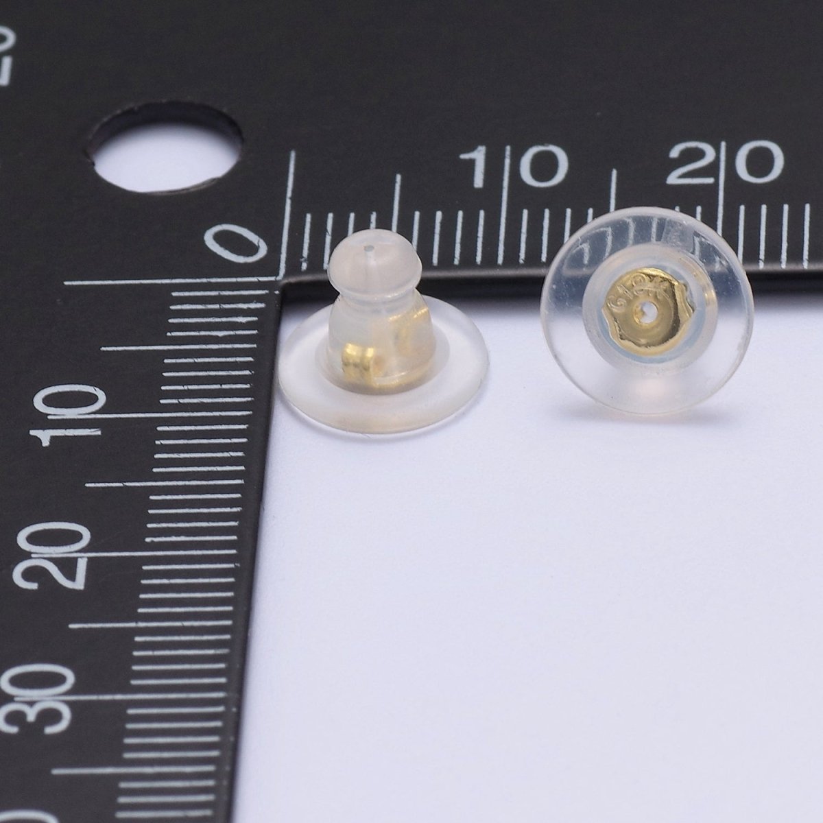 OS Bullet Clutch Earring Backs for Studs with Pad Rubber Earring Stoppers Pierced Safety Backs K-231