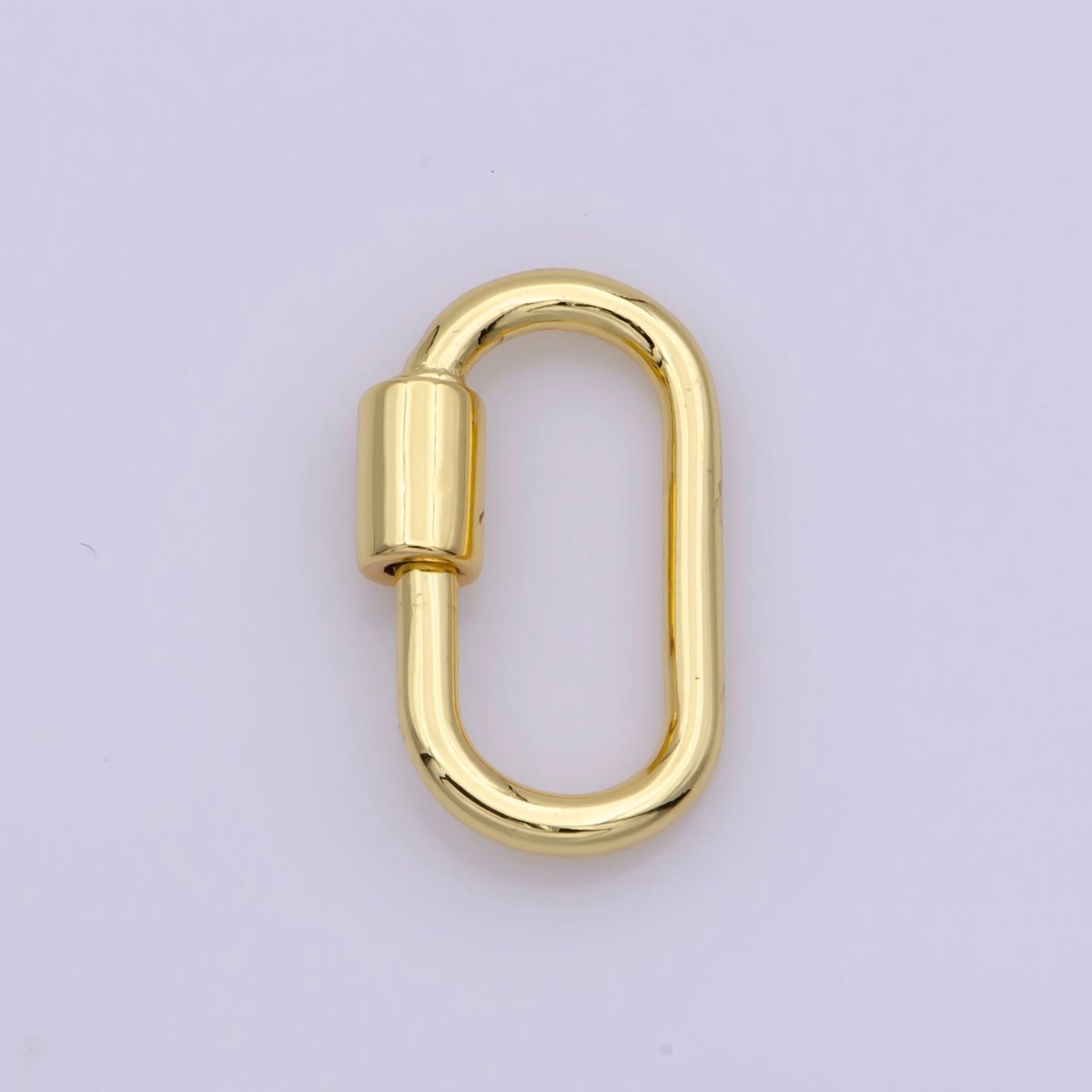 OS Dainty Carabiner Clasp in Gold Filled - Gold Oval with Screw On Mechanism carabiner clasp Bracelet Clasp 16mmx9mm L-531
