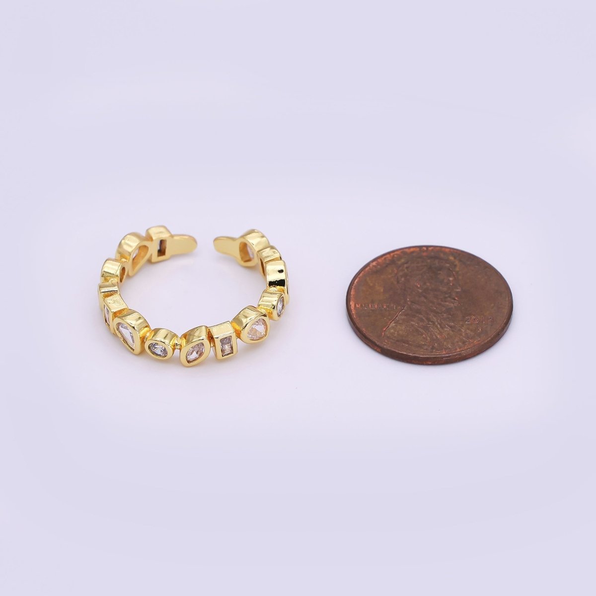 OS Dainty Gold Ring, Delicate Minimalist Ring, Geometric Ring Stackable Ring O-2253