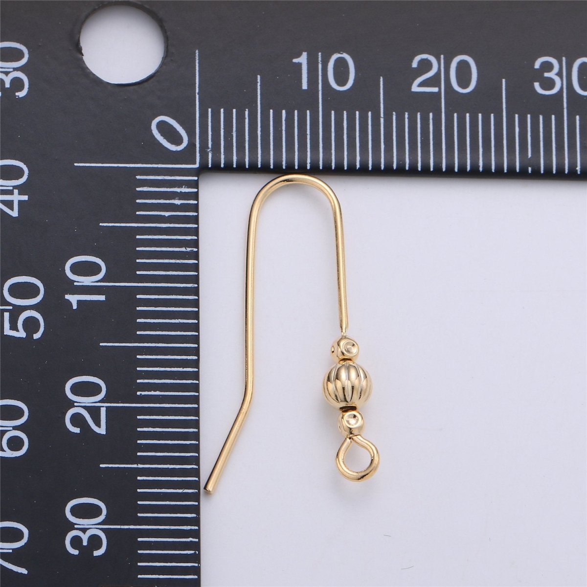Ear Hooks 14k Gold Filled Ear Wires with Open Link for Charm, Handmade Earring Findings, Gold Earwires, DIY Jewelry Supply Component K-222