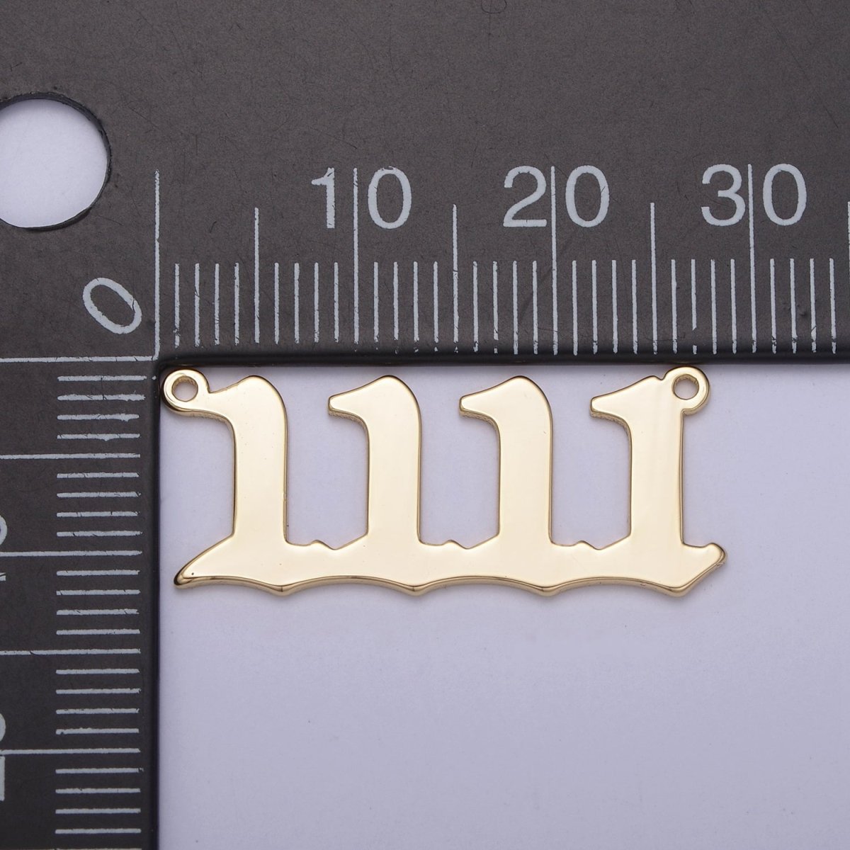 OS Gold Filled Angel Number Charm Connector Lucky Number for Necklace Bracelet Component Y-459