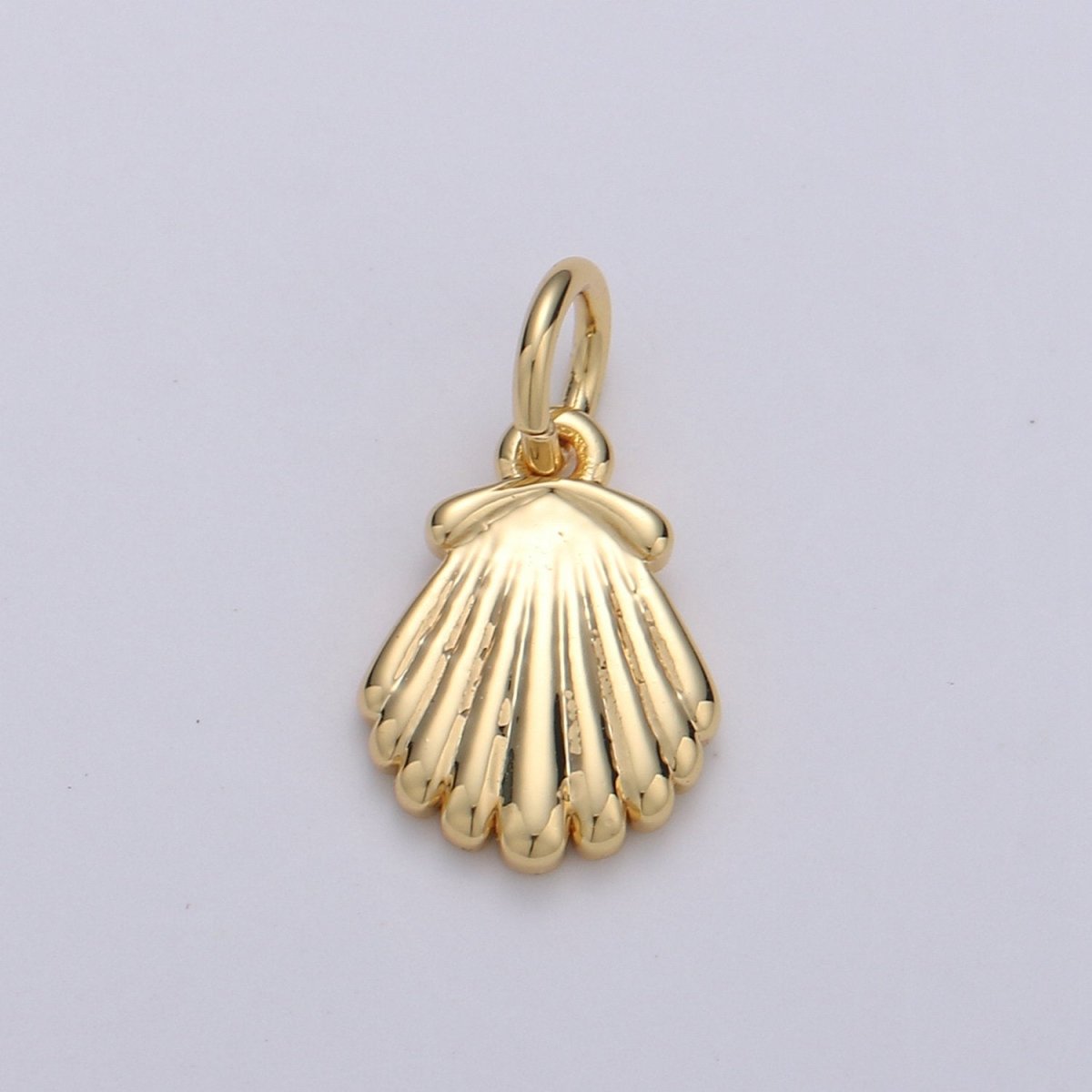 Tiny Shell Charm Gold Sea Shell Pendant for Bracelet Earring Necklace Component D-588