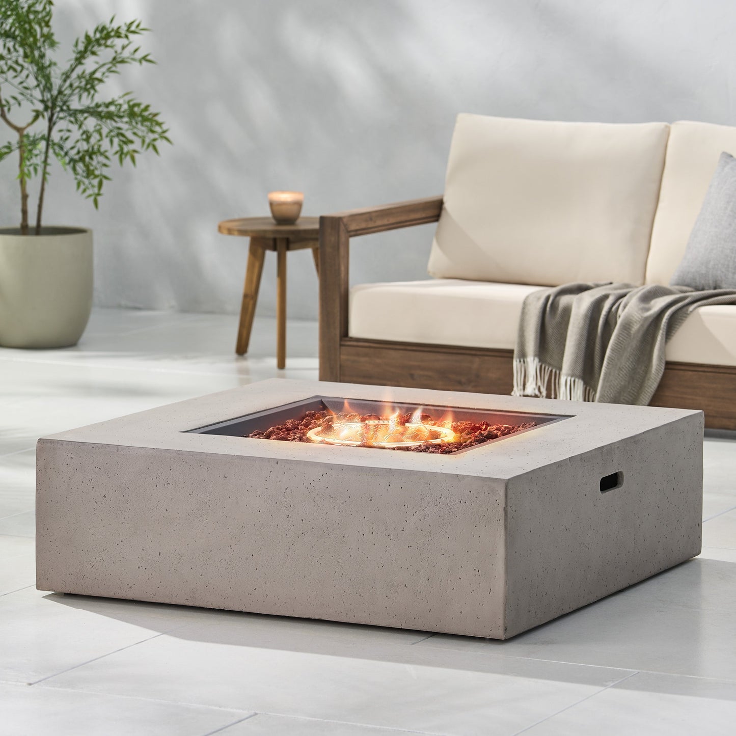 50,000 BTU Square MGO Fire Table (Tank Cover not Included)