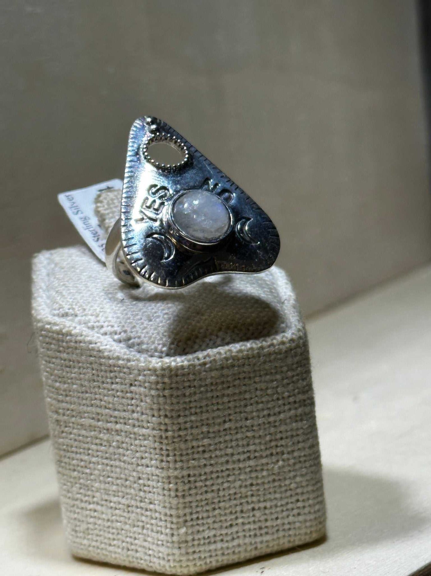 Ouija Rainbow Moonstone Ring (07.2044)