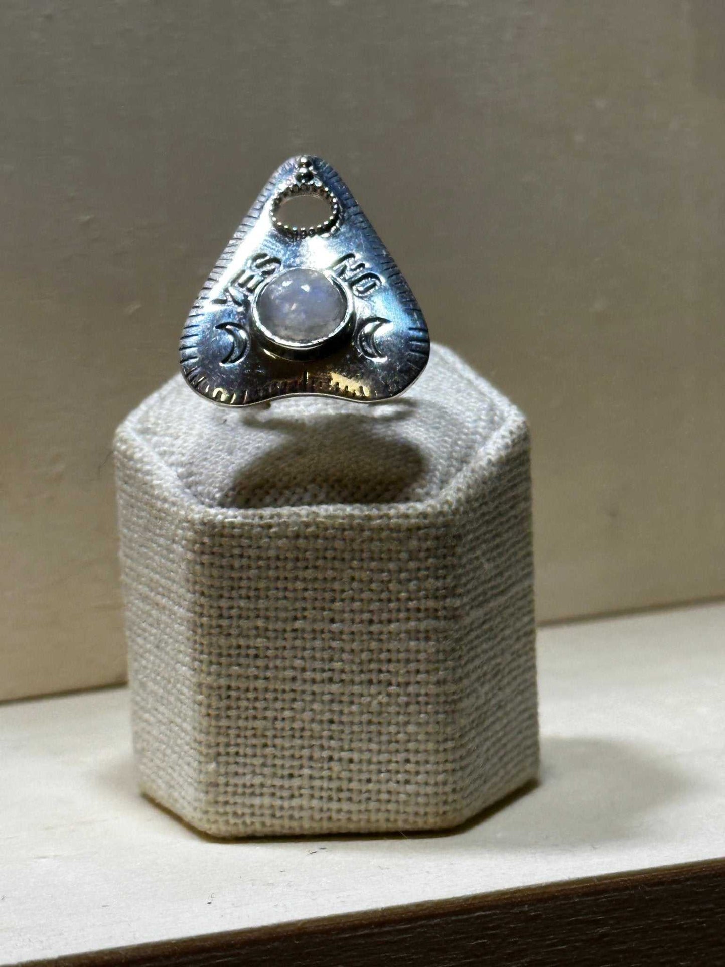 Ouija Rainbow Moonstone Ring (07.2044)