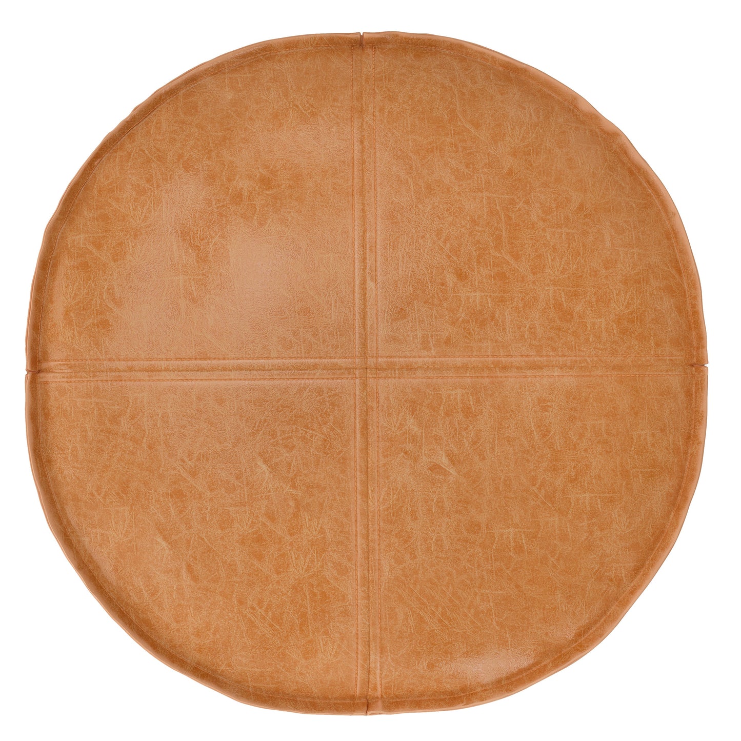 Brody 20 Inch Wide Round Pouf in Distressed