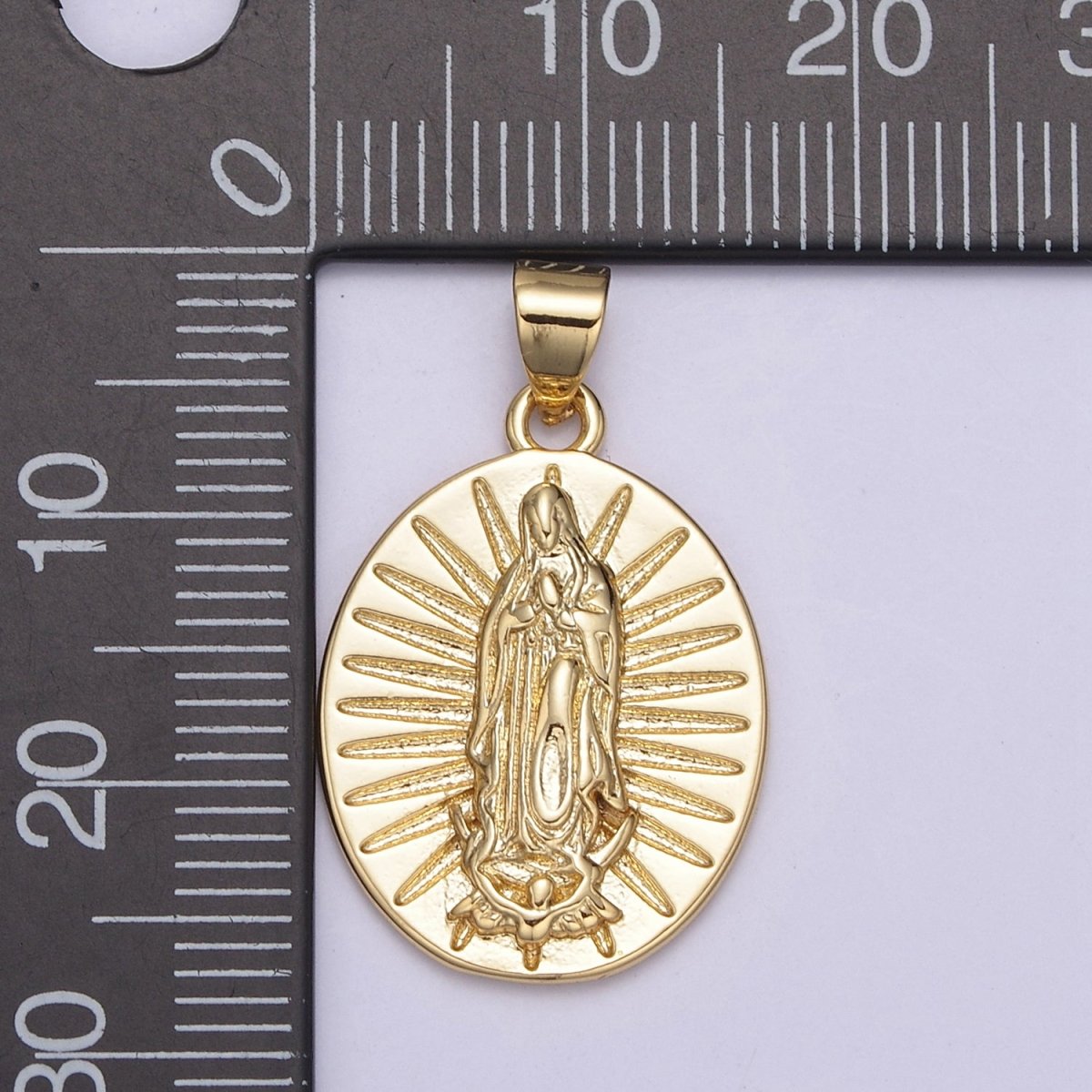 Our Lady Guadalupe Pendant Virgin Mary Charm for Religious Jewelry Making Supply H-517