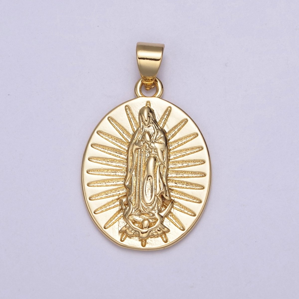 Our Lady Guadalupe Pendant Virgin Mary Charm for Religious Jewelry Making Supply H-517