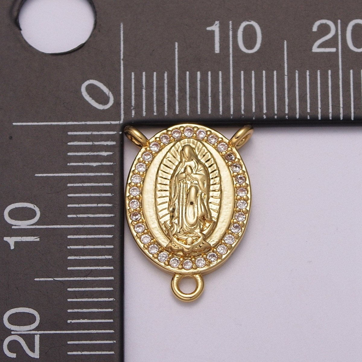 Our Lady of GUADALUPE Rosary Centerpiece Madonna Catholic Jewelry Virgin Mary CENTERS 14k Gold Filled Y-00381