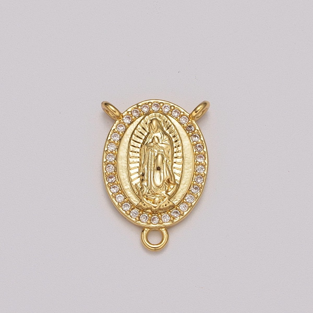 Our Lady of GUADALUPE Rosary Centerpiece Madonna Catholic Jewelry Virgin Mary CENTERS 14k Gold Filled Y-00381