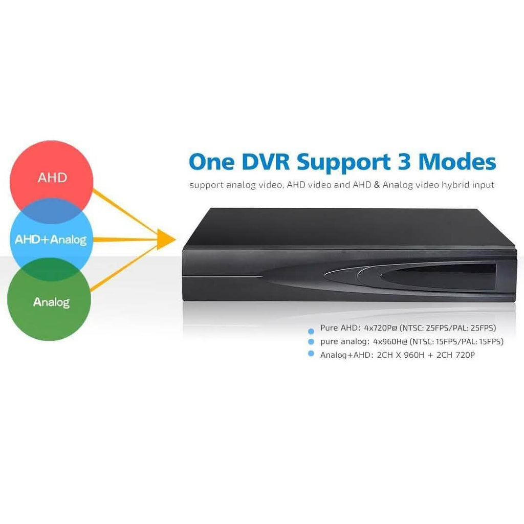 Système de sécurité domestique AHD extérieur 4 caméras et DVR