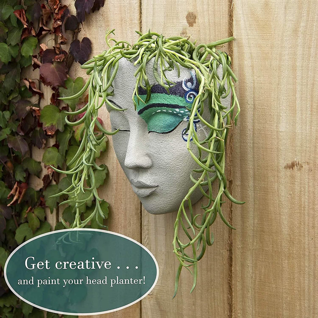 Outdoor Face Planter with Drainage for Cute Plants