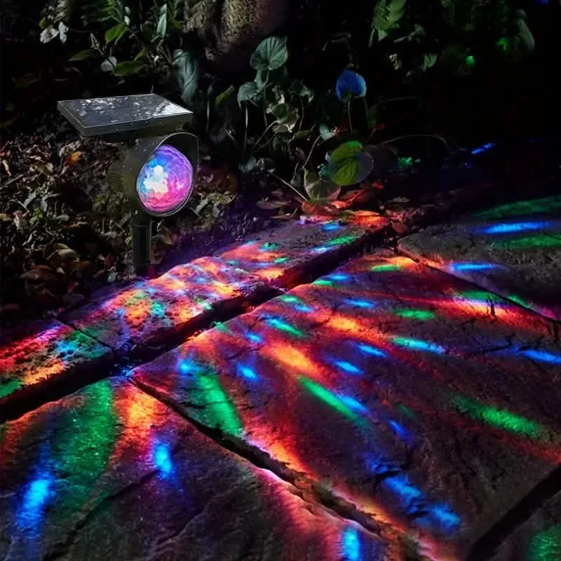 Outdoor Solar Rotating Color Projection Lamp