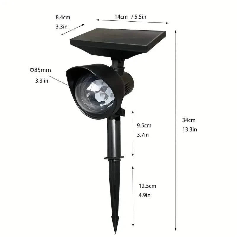 Outdoor Solar Rotating Color Projection Lamp