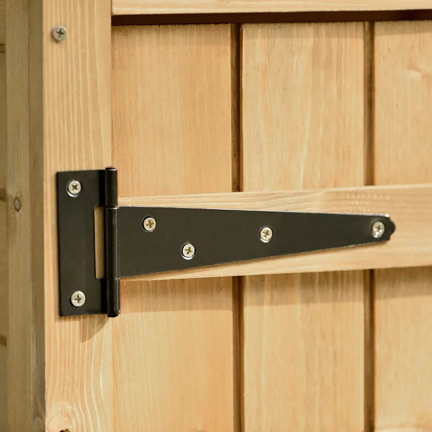 Outdoor Wood Tilt Storage Shed Tool Organizer with Waterproof Asphalt Roof