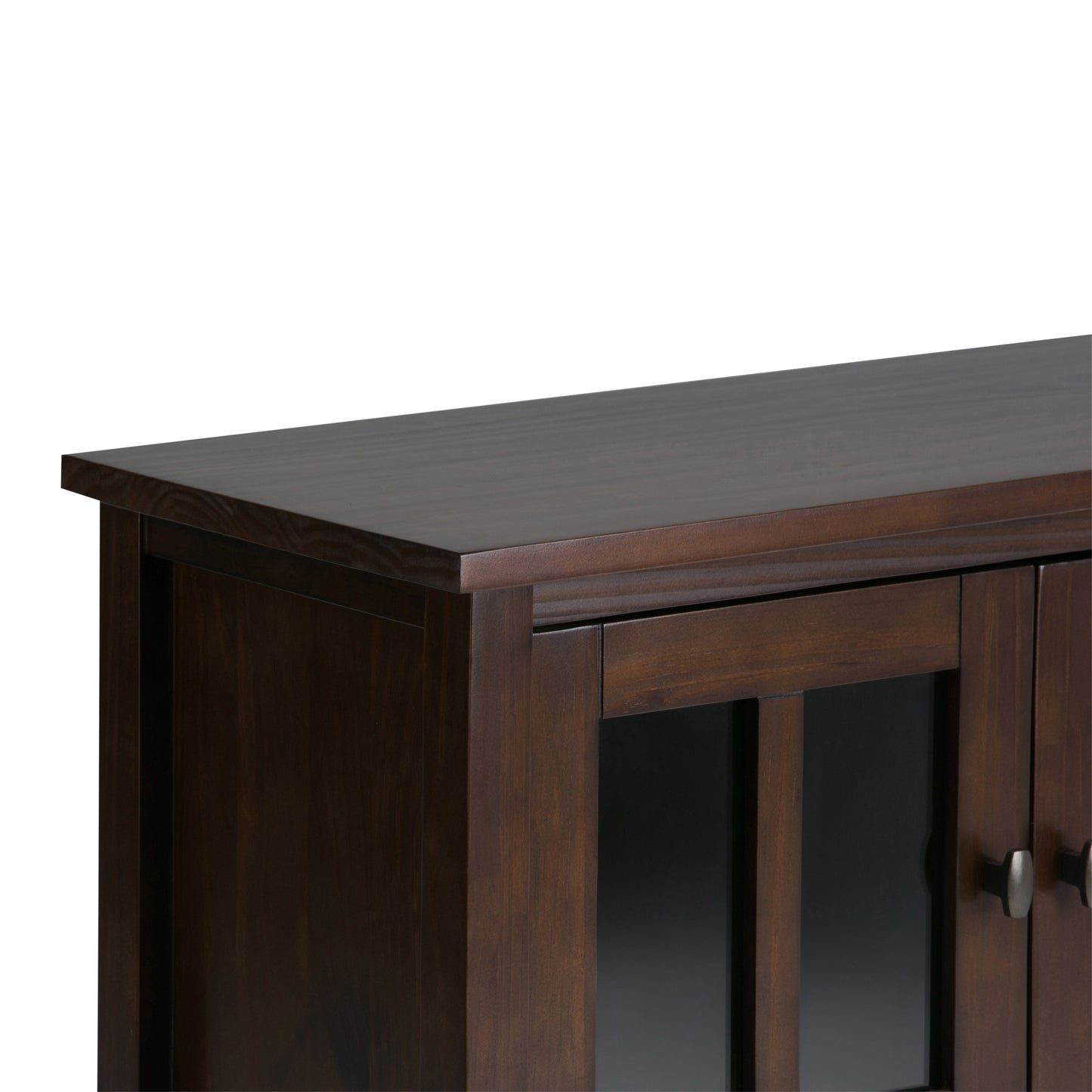 Warm Shaker 32" Wide Solid Wood Low Storage Cabinet in Tobacco