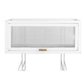 Over the Toilet Storage Cabinet with Dust-Proof Transparent Magnetic Door Side Opening