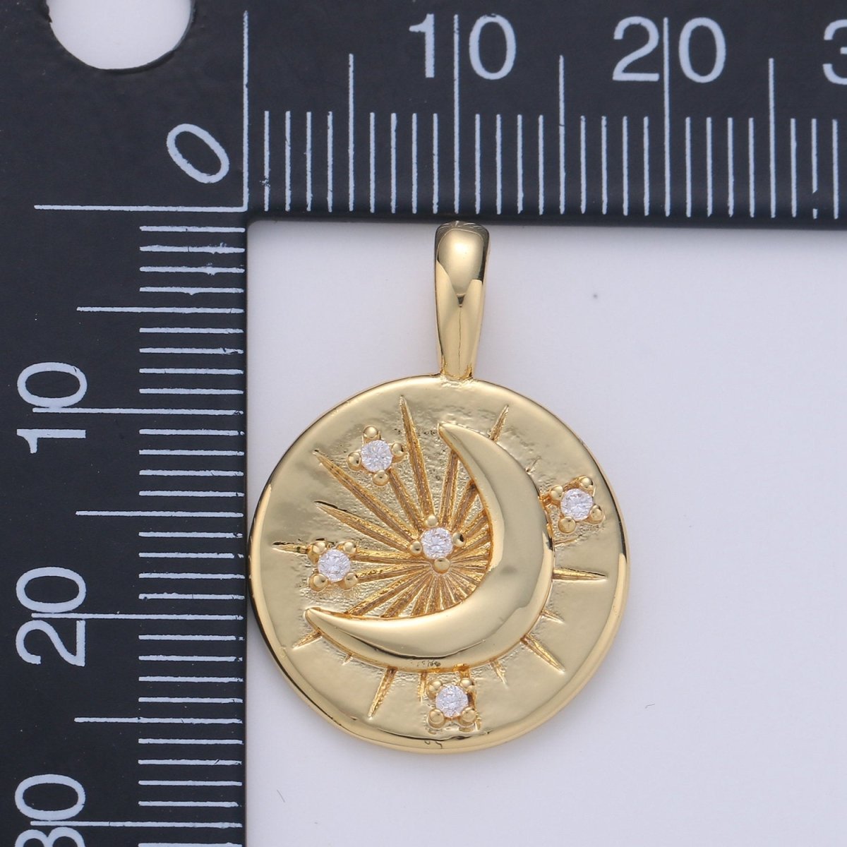 Overstock Blowout Celestial Jewelry Gold Crescent Moon Charm Jewelry Making Supply 24K Gold Filled Findings I-648