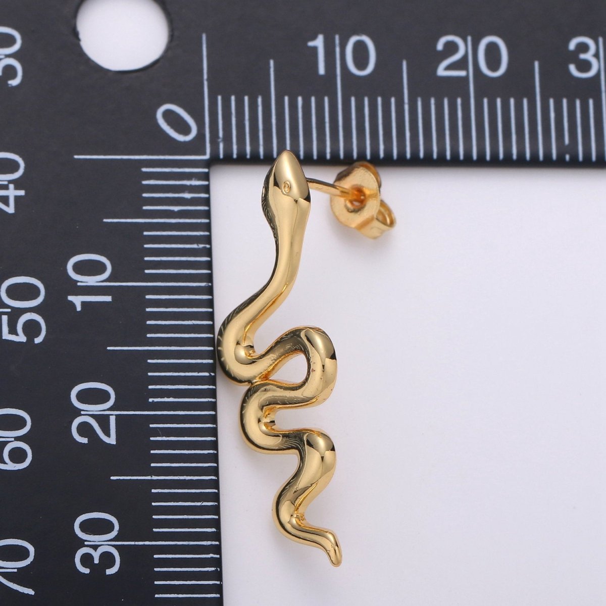 Overstock Gold Snake earrings, snake stud earrings, dainty earrings, Serpent earrings, delicate studs, gold earrings, minimalist earring K-542