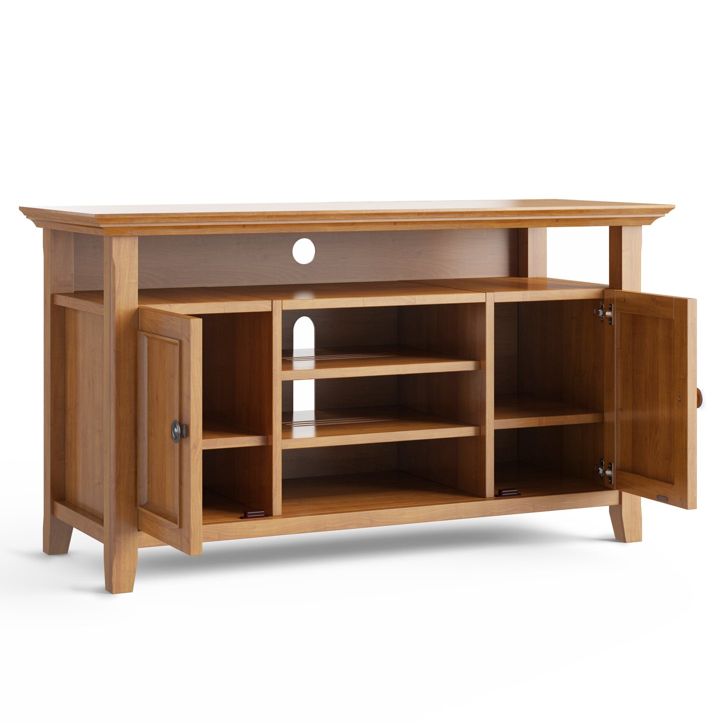Amherst 54 Inch Wide Solid Wood TV Stand in Light Golden