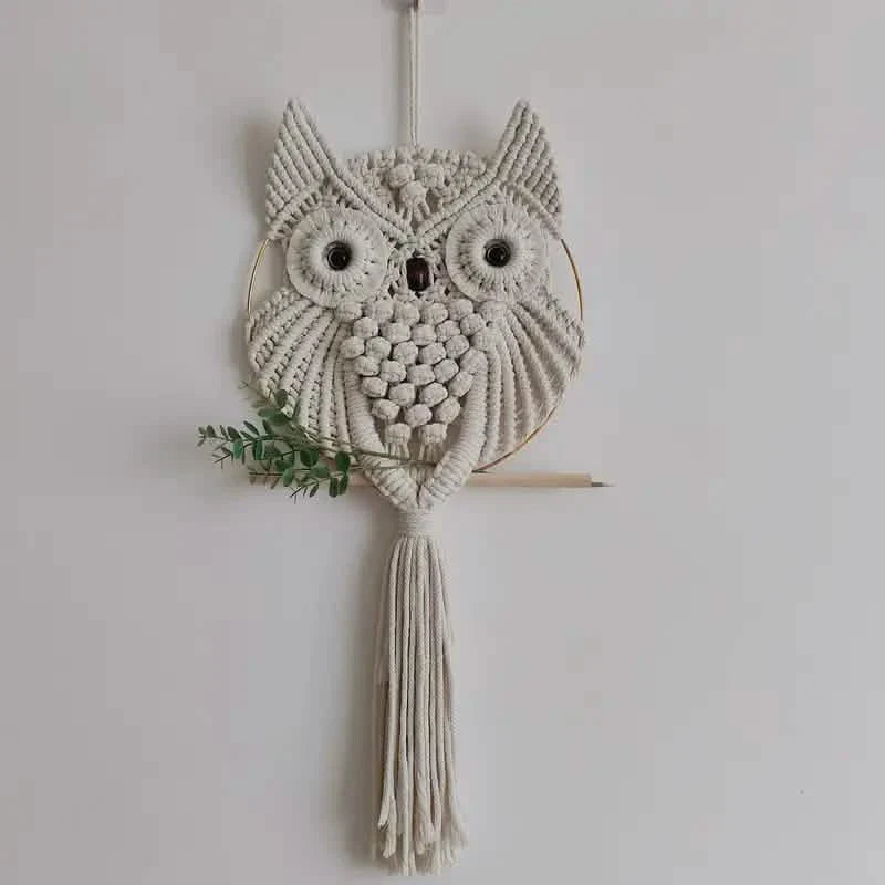 Owl Macrame Home Tapestry Boho Tapestry Wall Hanging