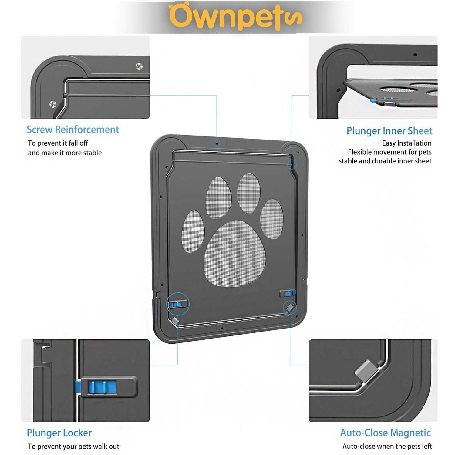 Porte Moustiquaire Magnétique pour Chien OWNPETS