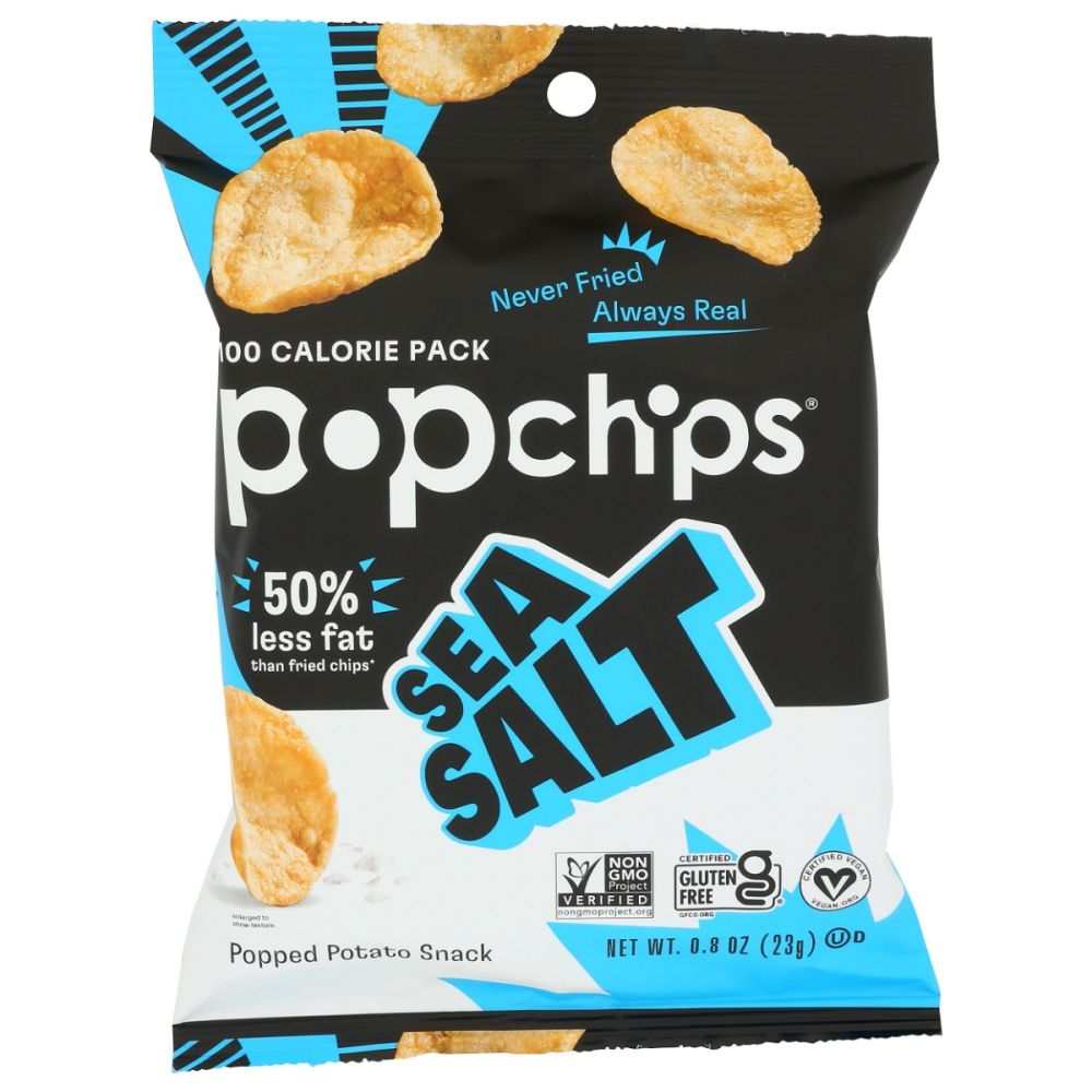 POPCHIPS: Sea Salt Potato Chips, 0.8 oz