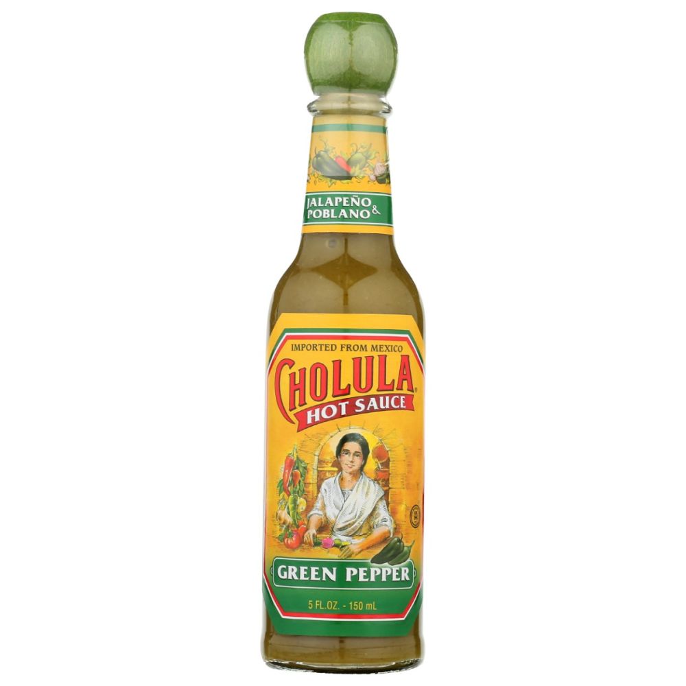 CHOLULA: Green Pepper Hot Sauce, 5 oz